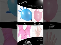 Luvas descartáveis do nitrilo resistente químico do rosa para o laboratório