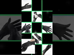 Luvas descartáveis do látex preto dos adultos das crianças com pontas do dedo Textured