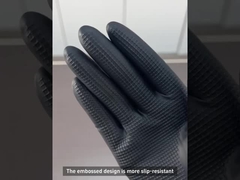 Luvas descartáveis do exame do látex da transformação de produtos alimentares das luvas do látex do anti deslizamento