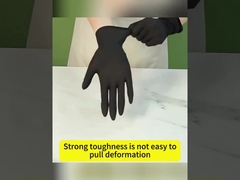 Diamond Texture Disposable Nitrile Gloves preto pulveriza livre para o automóvel industrial