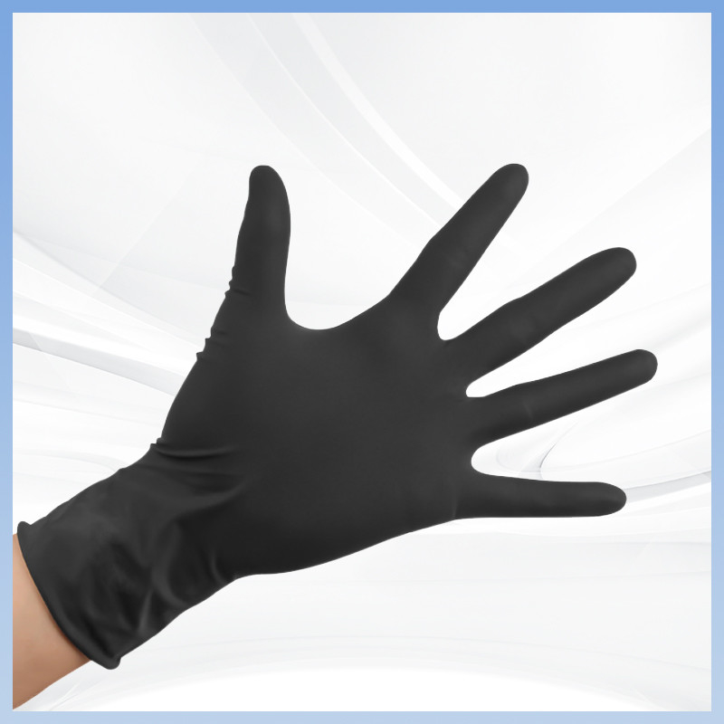 Dedo Negro Antiderrapante Luvas de Lataxe Natural Luvas de Nitril