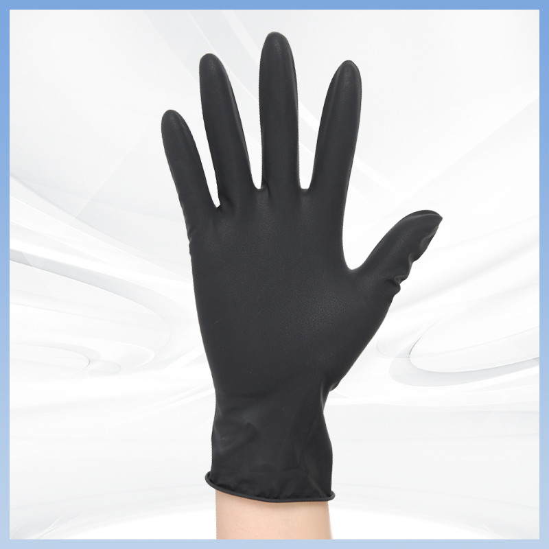 Dedo Negro Antiderrapante Luvas de Lataxe Natural Luvas de Nitril