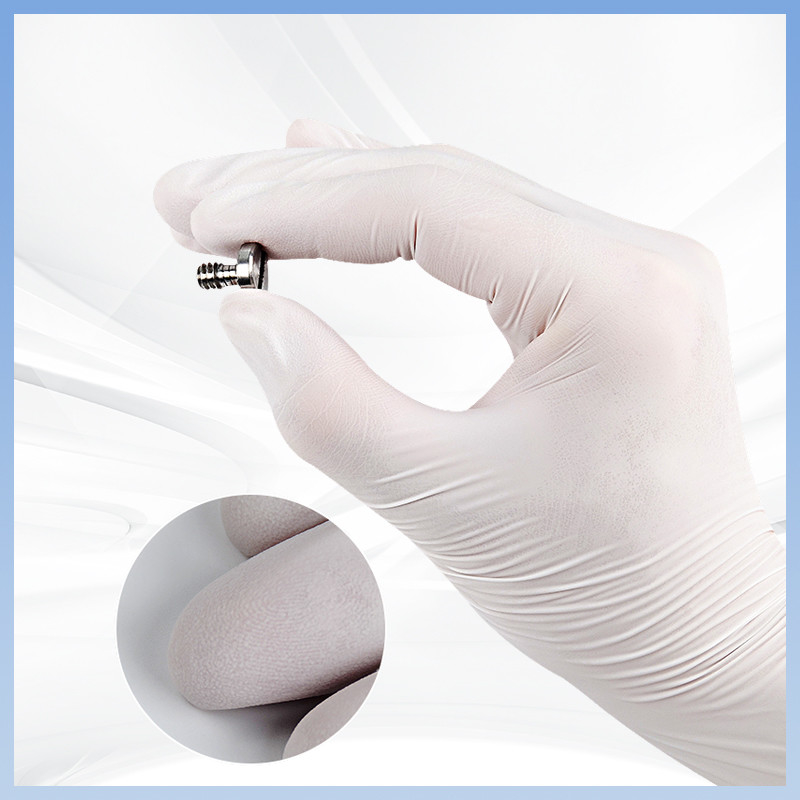 Luvas de Látex Branco Grip Antiderrapante Luvas de Látex descartáveis para manuseio seguro