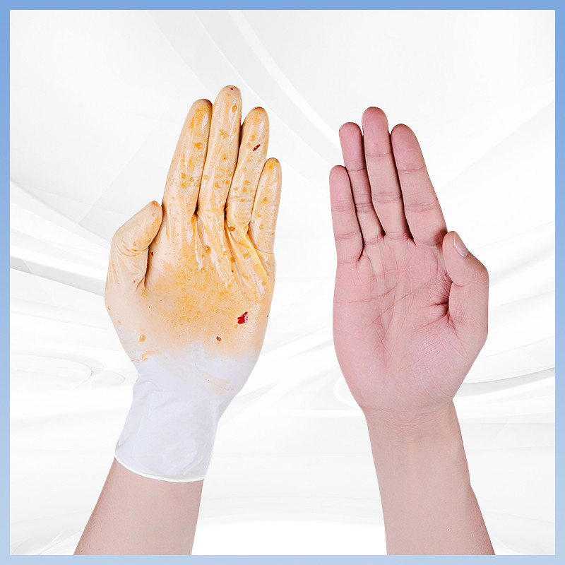 Luvas de Látex Branco Grip Antiderrapante Luvas de Látex descartáveis para manuseio seguro