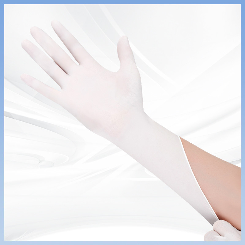 Luvas de látex branco Proteção higiênica Luvas de látex descartáveis para manuseio e uso limpos