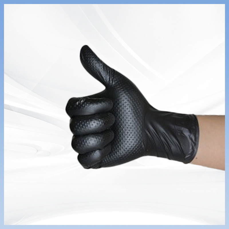 Diamante Negro Guantes Nitrílicos descartáveis Sem pó Engrossado Negro Trabalho de Proteção Diária Disponível Nitrílico Globo